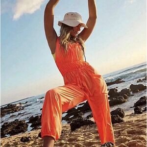 Free People FP Movement Tropic Sport One-Piece Jumpsuit Hot Watermelon Size XS